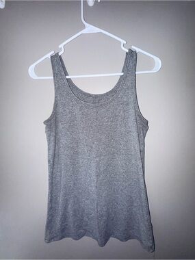 Merona Gray Scoop Neck Jersey Tank Top